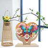  5D DIY Special Shape Diamond Painting Wooden Heart Shape Desk Ornament Decor Kit