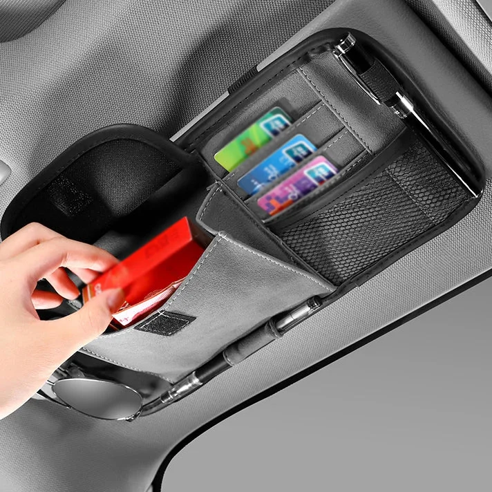Car Supplies Sunvisor Storage Car Glasses Clip Bag