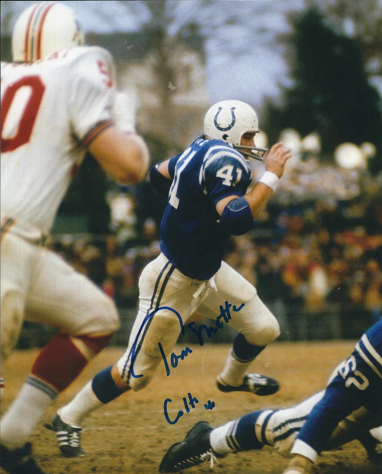 Autographed TOM MATTE Baltimore Colts 8x10 Photo Poster painting w/COA