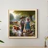 Country Farm Kid-Full Round Diamond Painting 40*40CM