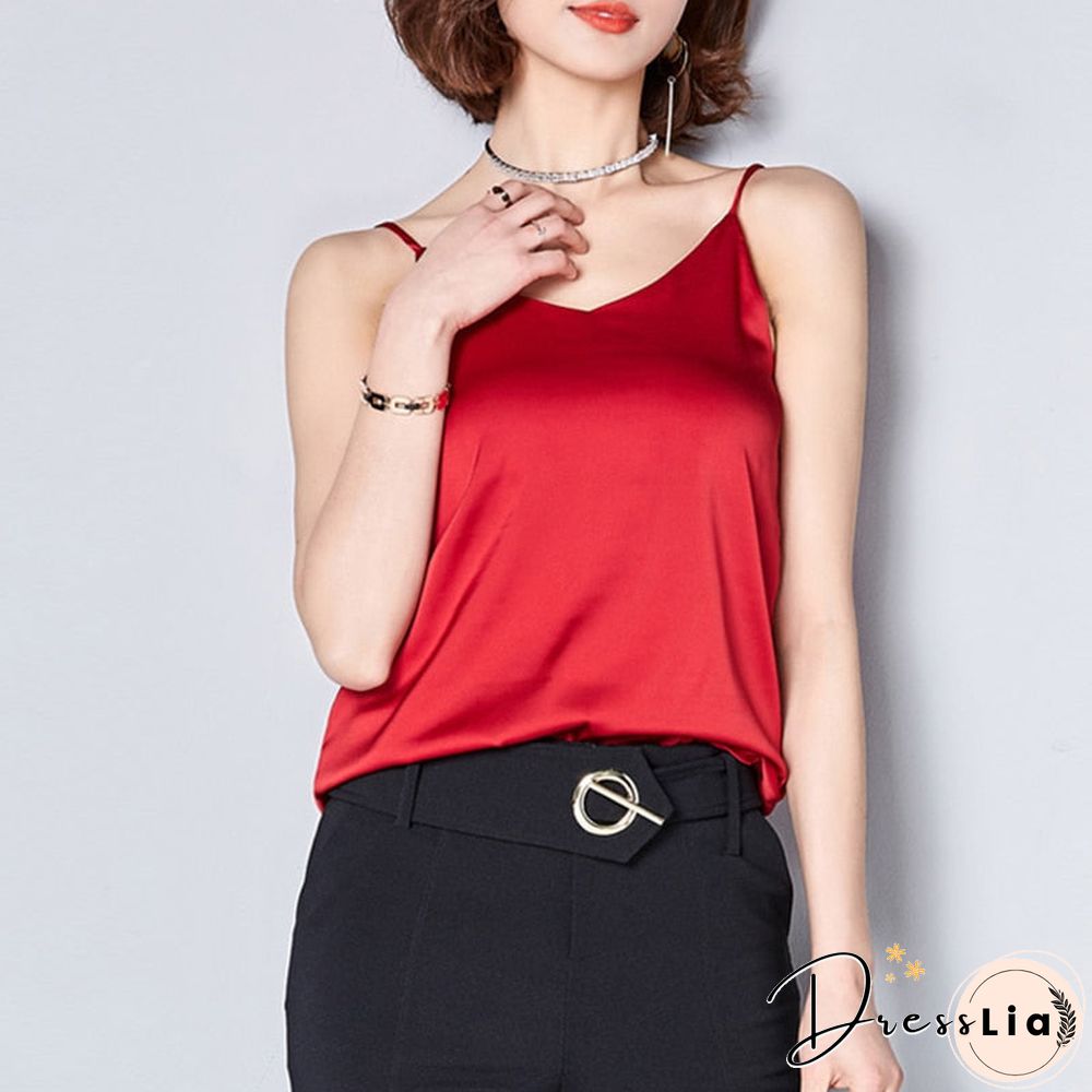 Christmas Gift Women Camis Silk Crop Top Women Camisole Summer Style Sexy Sleeveless Vest Slim White Halter Tank Top Roupas Femininas