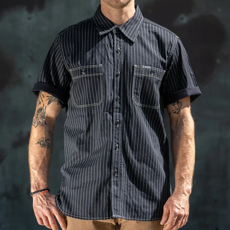 Vintage Stripe Short Sleeve Shirt