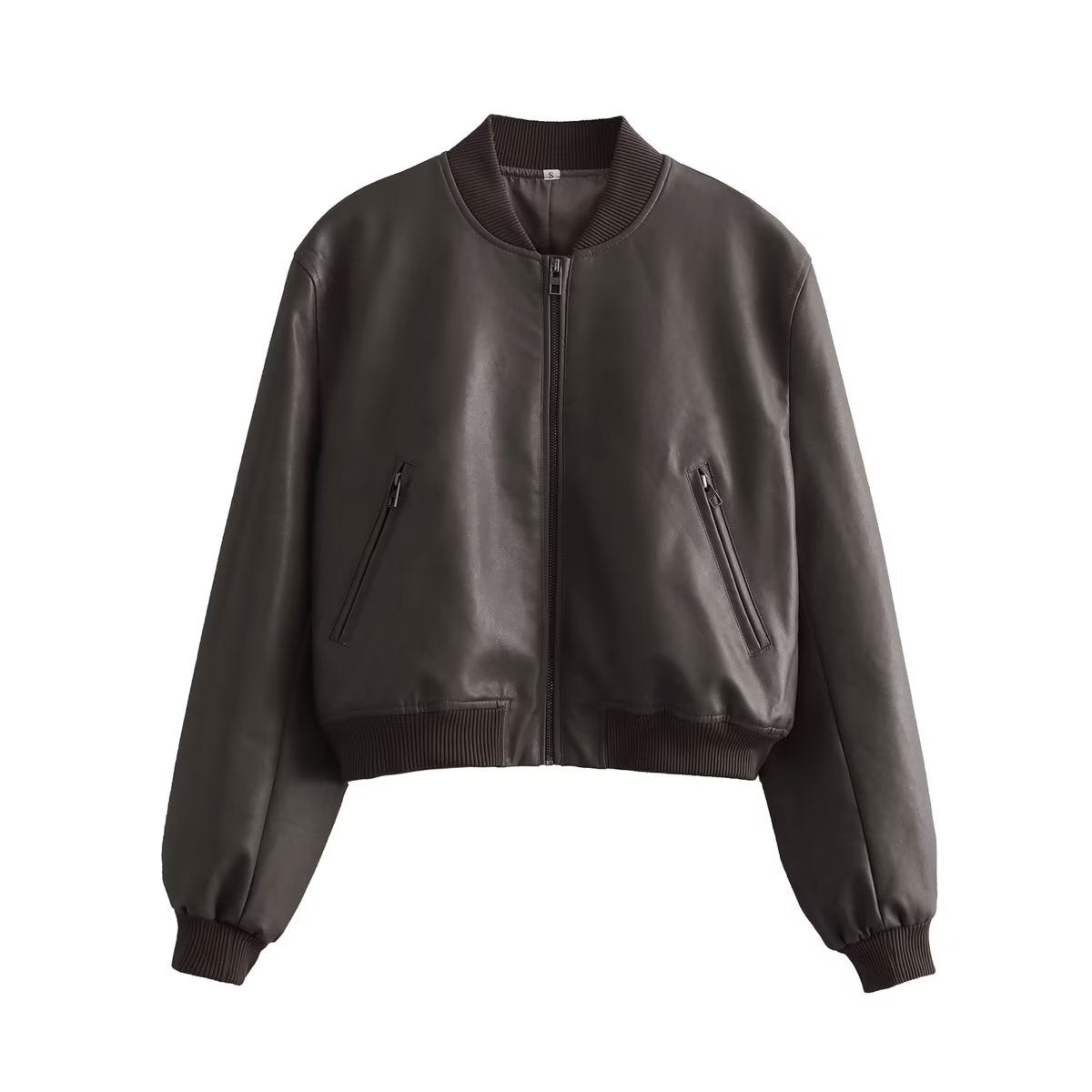 fall outfits women PU Leather Coat Street Short Slim Fit 2024 Autumn New Stand Collar Motorcycle Pilot Jacket Coat Women's Leather Coat Fashion