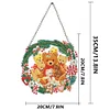 DIY Christmas Bear Diamond Painting Single Sided Hanging Wreath