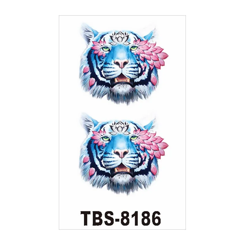 Temporary Tattoo Sticker for Women Stickers on the Chest Fashion Wolf Tiger Lion King Fake Waterproof Tattoos Woman Tatoo Body