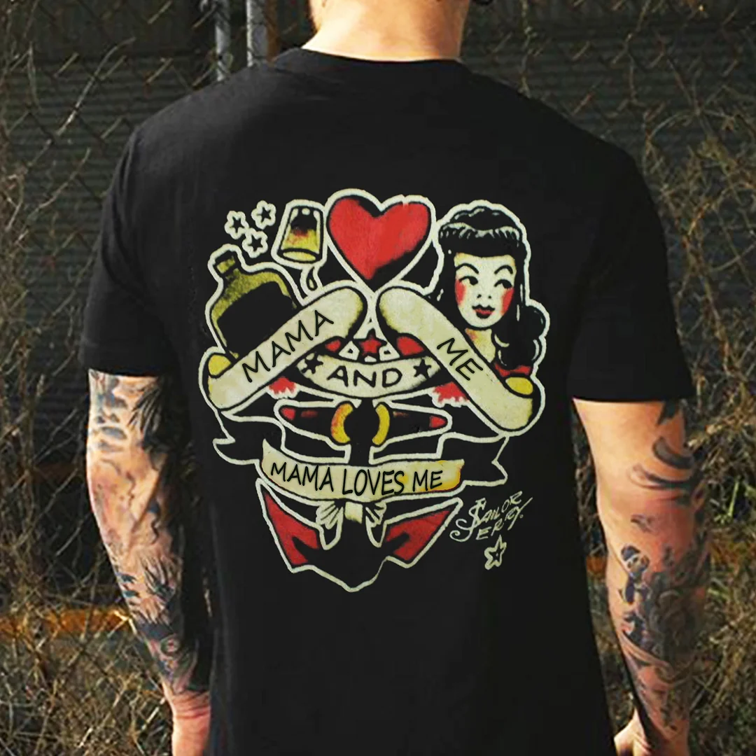 MAMA LOVES ME comfortable t-shirt - Krazyskull
