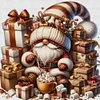 (Multi-Style) Gnome-11CT Stamped Cross Stitch 45*45cm/17.72*17.72in