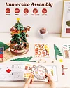 Christmas Travels Music Box DIY Handmade Music Box Assembly Building Blocks