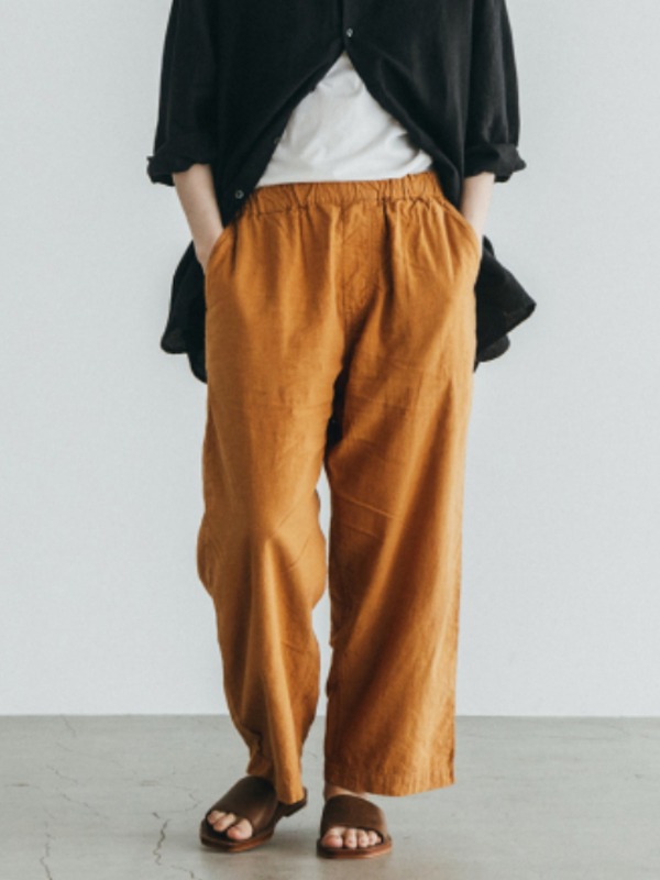 Elastic High Waist Cotton And Linen Women's Pants tjj Shicloths