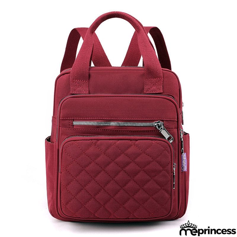 Women's Casual Zipper Travel Small Backpack