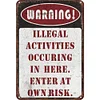 Warning - Vintage Metal Signs(12*16Inch) - Warning