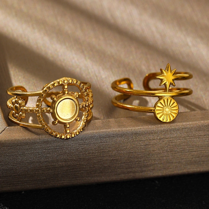 Minimalist Classic Style Rudder 304 Stainless Steel Plating Rings