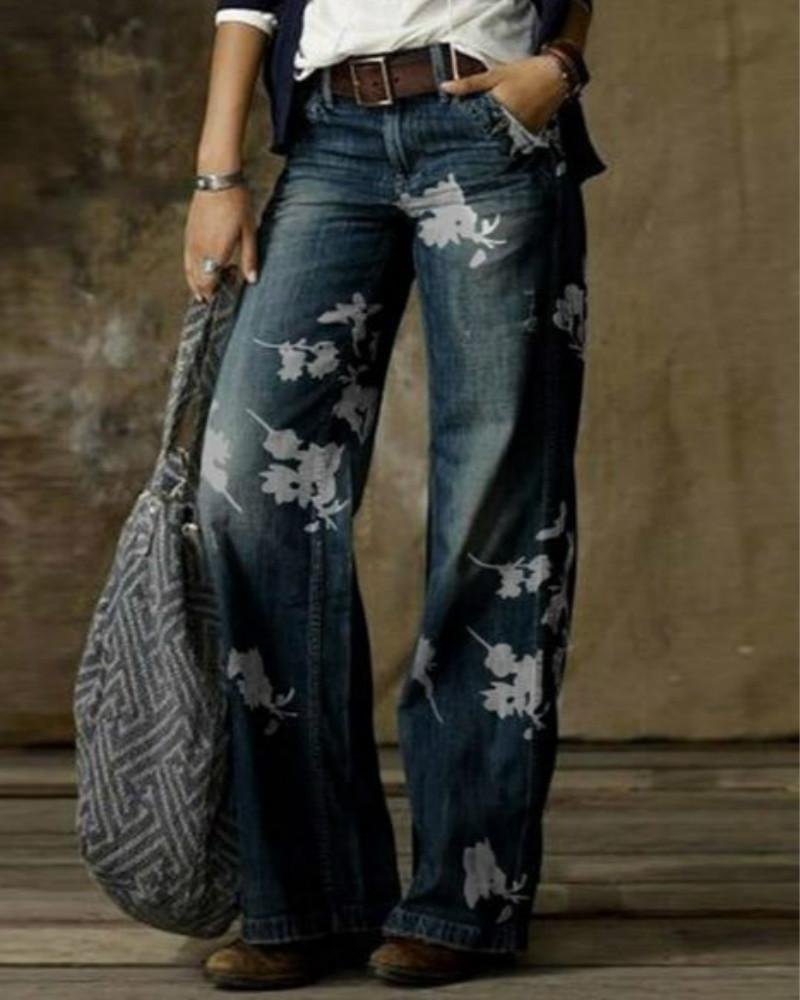 Casual Pants Thin Jeans Wide Leg Pants