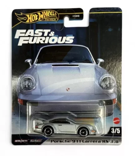 Dronehint 2024 Hot Wheels Porsche 911 Silver Carrera RS 3.8 Premium Fast & Furious Toy