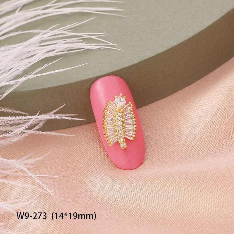 2pcs 2021 New 3D Metal Zircon Nail Art Jewelry Top Zircon Crystal Manicure Zircon Diamond Pendant Japanese Nail Decoration