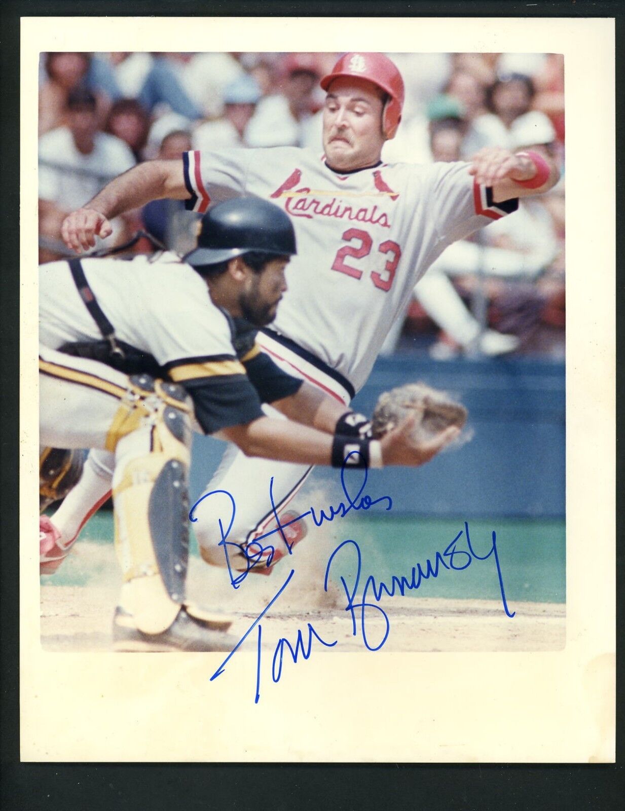 Tom Brunansky Signed Autographed 8 x 10 Original Photo Poster painting St. Louis Cardinals