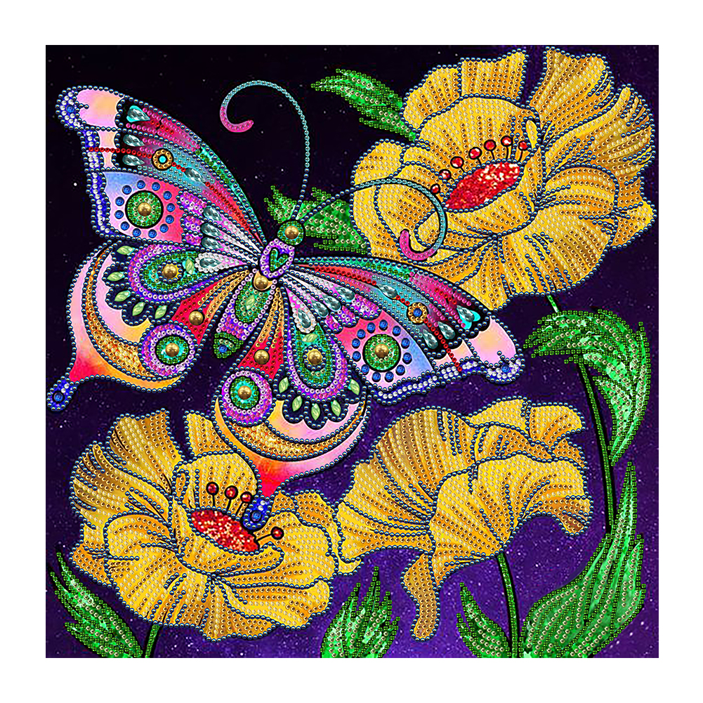 

40*40CM - Special Shaped Diamond Painting - Butterfly, 501 Original