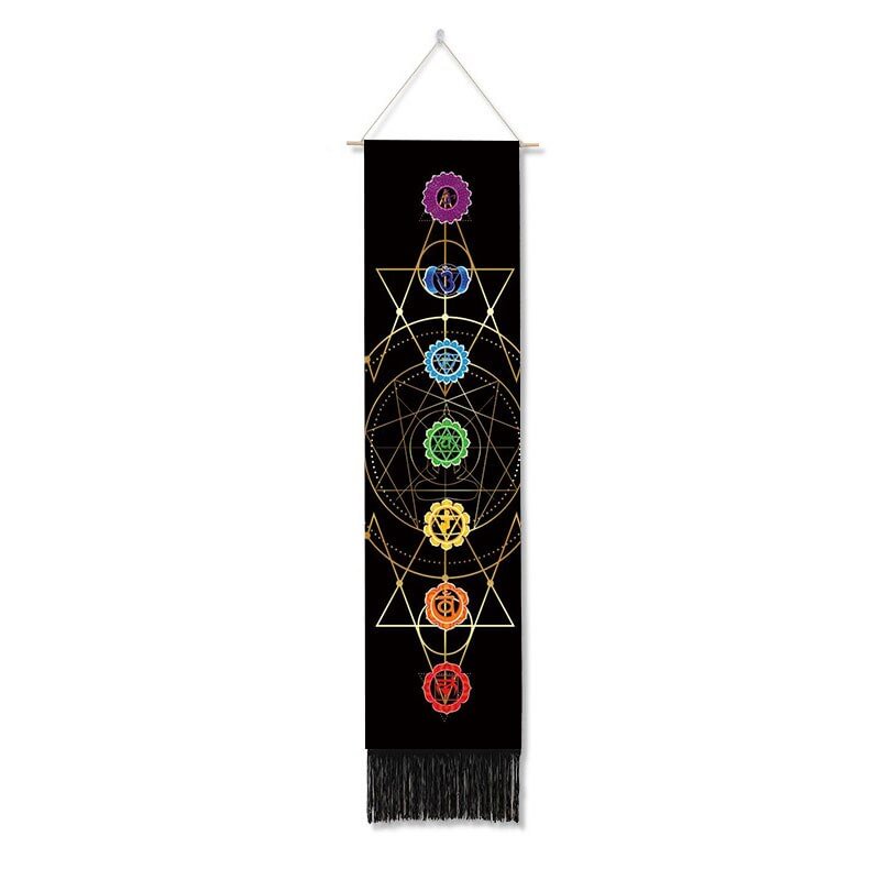Bohemia Hippie Phase Tapestry Witchcraft Tarot Wall Hanging Matrix Macrame Throw Blanket Home Decor Wall Hanging Office Decor
