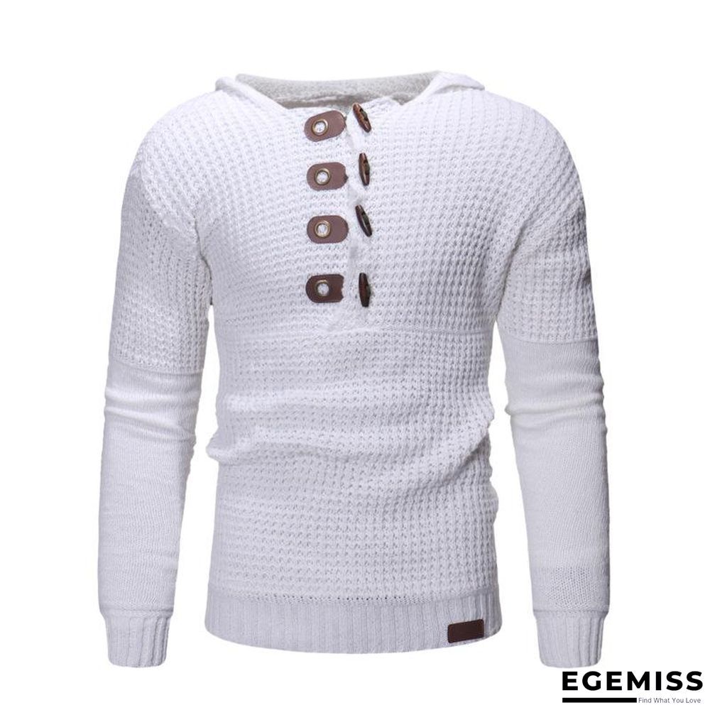 Mens Casual Fit Slim Knitted Sweater-V-Neck Buckle Thick Warm Pullover Half-Zipper | EGEMISS