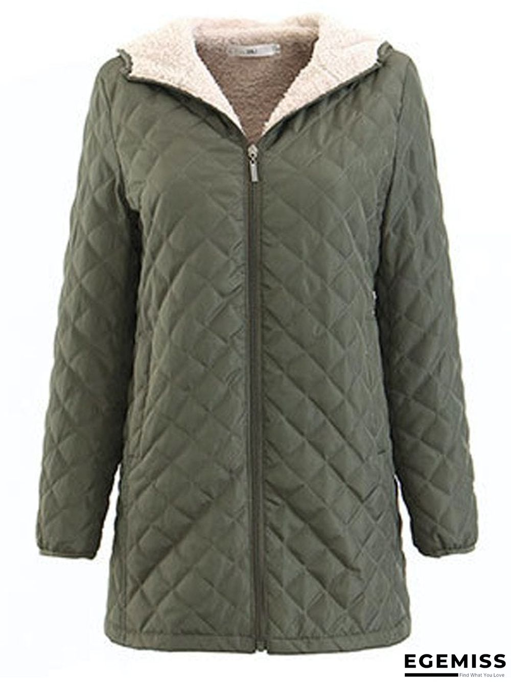 Casual Vintage Sporty Basics Hooded Loosen Simple Outerwear | EGEMISS