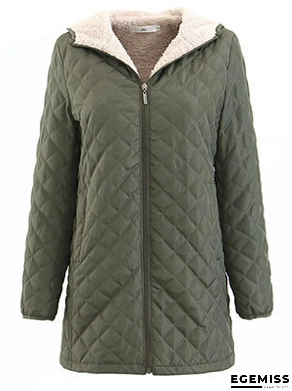 Casual Vintage Sporty Basics Hooded Loosen Simple Outerwear | EGEMISS