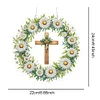 (US Local)Acrylic Special Shape Daisy Cross DIY Diamond Painting Hanging Pendants