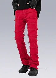 Keep A Secret Stacked Skinny Jeans - Red