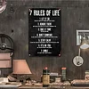 7 Rules Of Life - Vintage Metal Signs - 20*30cm/30*40cm - Warning