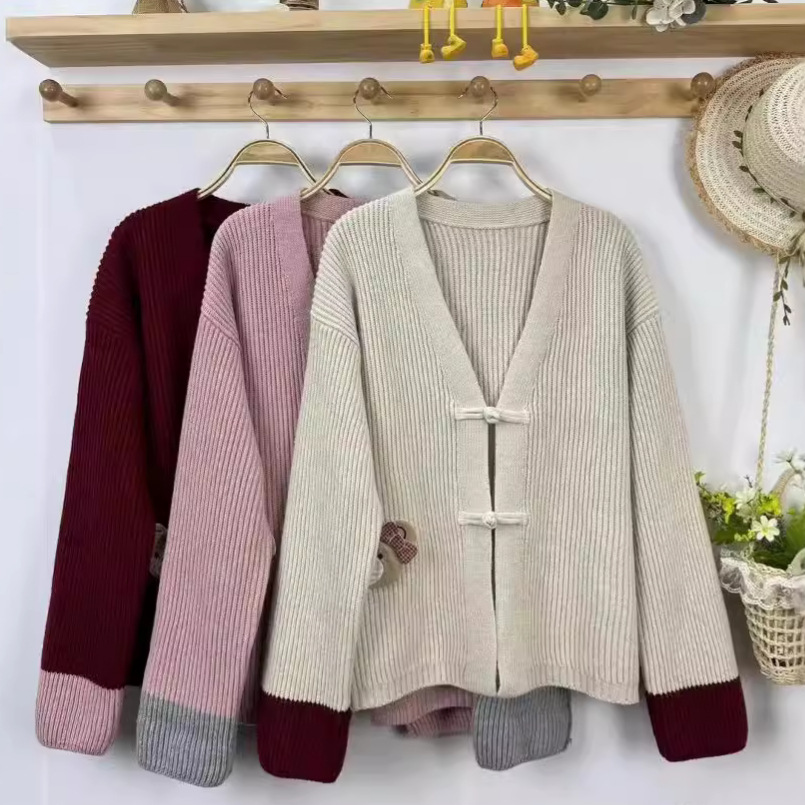 Chicfifth Sweater Women Winter Long Sleeve High Quality Autumn Vintage Top Knitted Cardigan