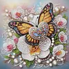 5D DIY Partial Special Shaped Drill Diamond Painting Kit Butterfly Decor 30x30cm (A)