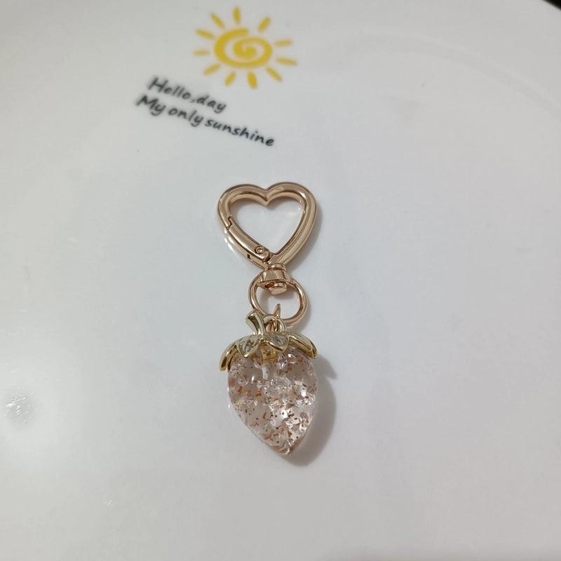 Sweet Strawberry Arylic Unisex Keychain