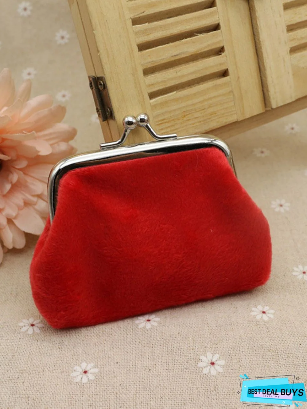 Casual Plain All Season Polyester Kiss Lock Wearable Daily Standard Regular Wallet & Card Holder for Women