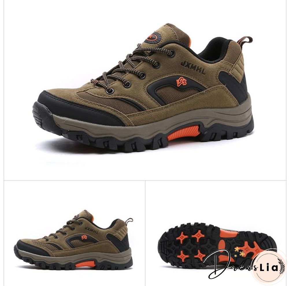 Fashion Men Shoes Comfortable Waterproof Outdoor Casual Shoes Lace-Up Rubber Sneakers