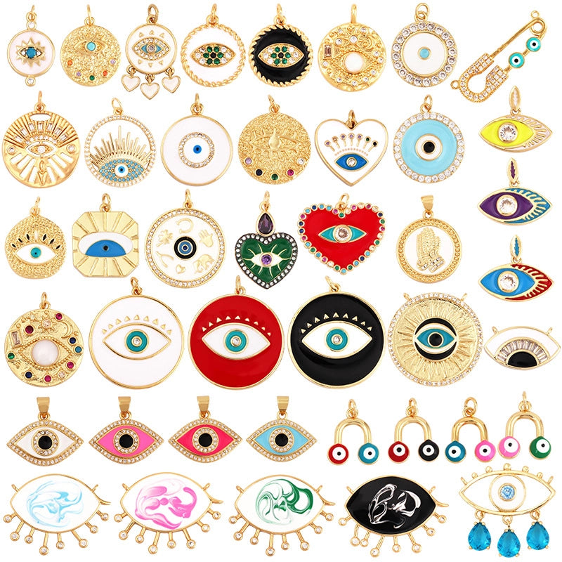 1 Piece Copper Devil’s Eye Pendant Jewelry Accessories