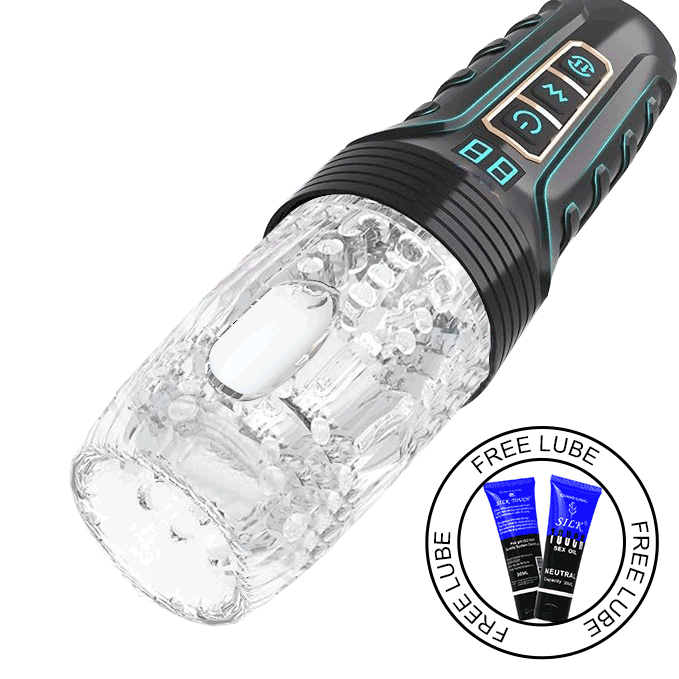 【With Free Lube】Upgraded Dual-motor Oral Sex Penis Stroker - Rose Toy