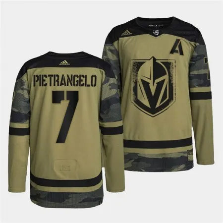 Men's Vegas Golden Knights #7 Alex Pietrangelo 2022 Camo Military Appreciation Night Stitched Jersey