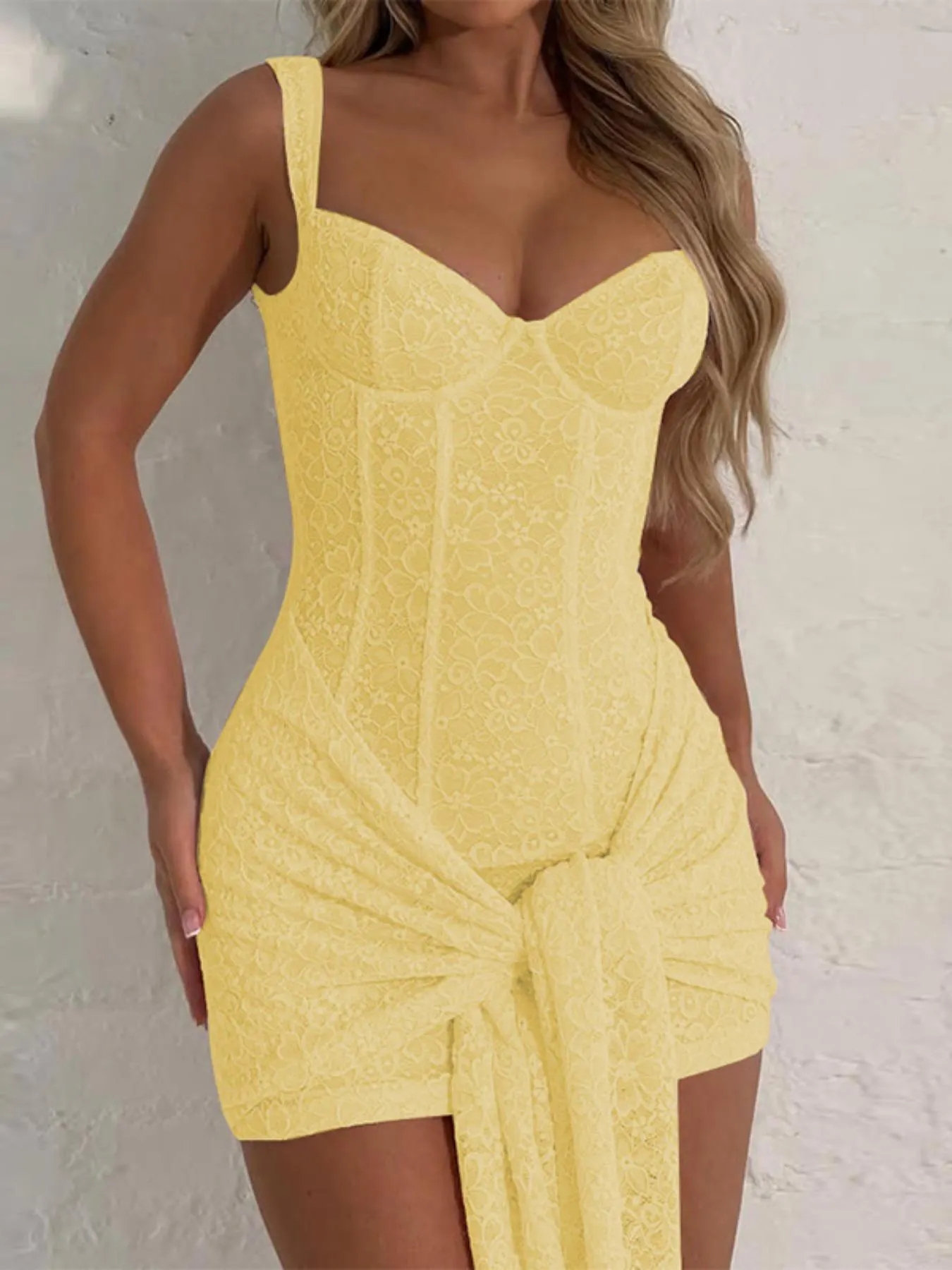 Women's Sleeveless Spaghetti Strap Tank Dress, Fashion Women's Lady Solid Color Backless Short Dress for Parties, Clubs and Nights Out, Womenswear