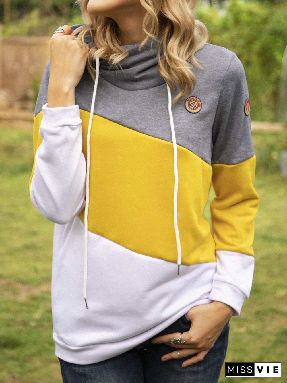 Yellow Hoodie Long Sleeve Sweatshirts