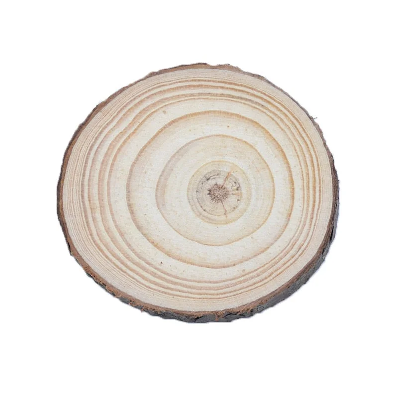 1pcs 6-15cm Thick Natural Pine Round Unfinished Wood Slices Circles With Tree Bark Log Discs DIY Crafts Wedding Party Painting