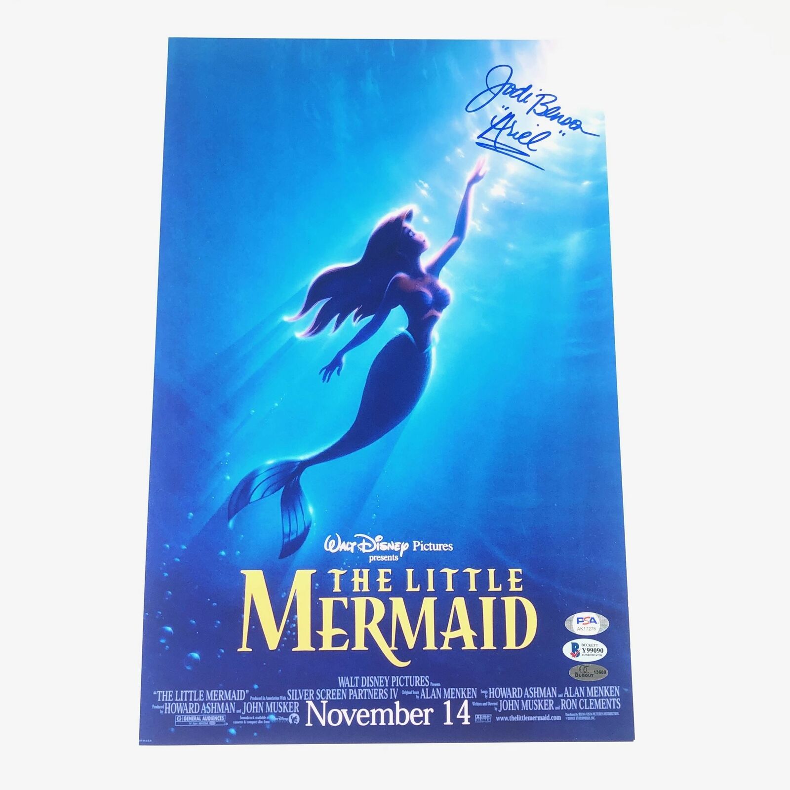 JODI BENSON signed 11x17 Photo Poster painting PSA/DNA Autographed The Little Mermaid