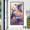 (Grande Taille) Colibri de jardin-partiel ab carr&eacute; diamant peinture-40 * 70cm
