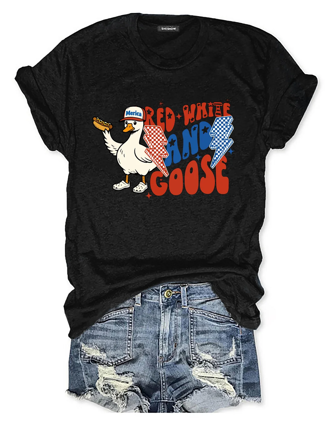 Red White And Goose T-shirt