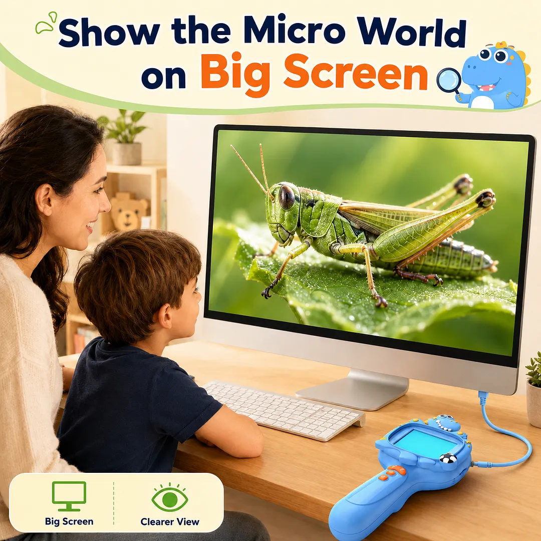 BEBANG Borescope Camera with Light for Kids, Snake Scope Camera for Outdoor Camping Nature Exploration