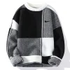 Men's New Fashion Trend Geometric Crew Neck Sweater