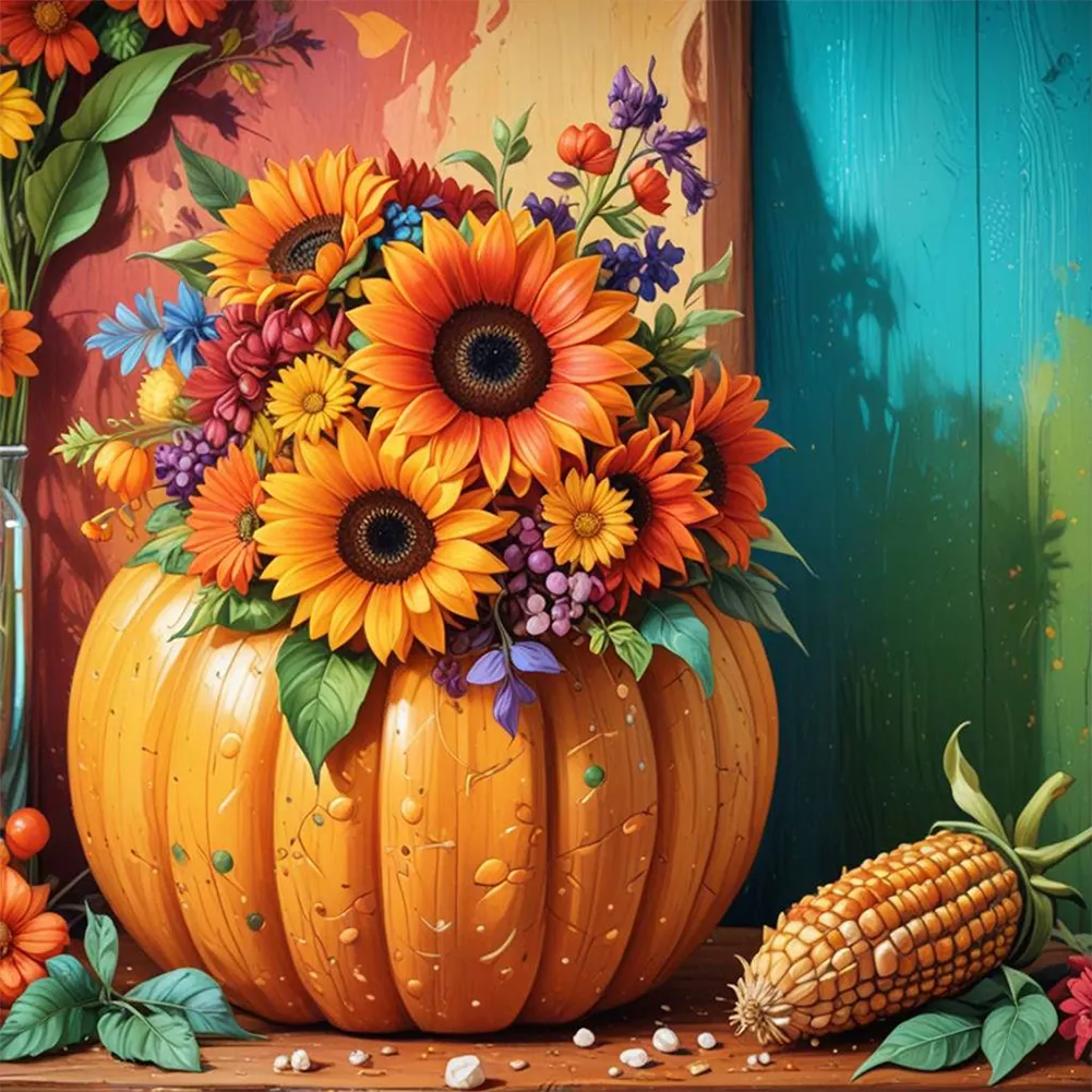 DIY Paint By Number 40*40cm - Sunflower Pumpkin