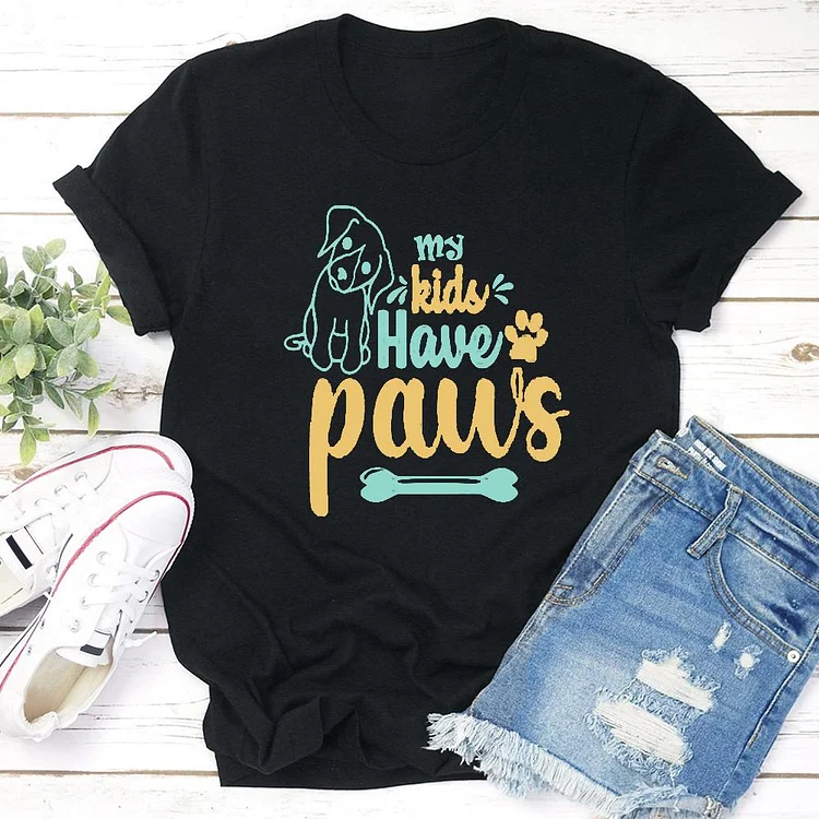 MY KIDS HAVE PAWS  T-shirt Tee - 01635-Annaletters
