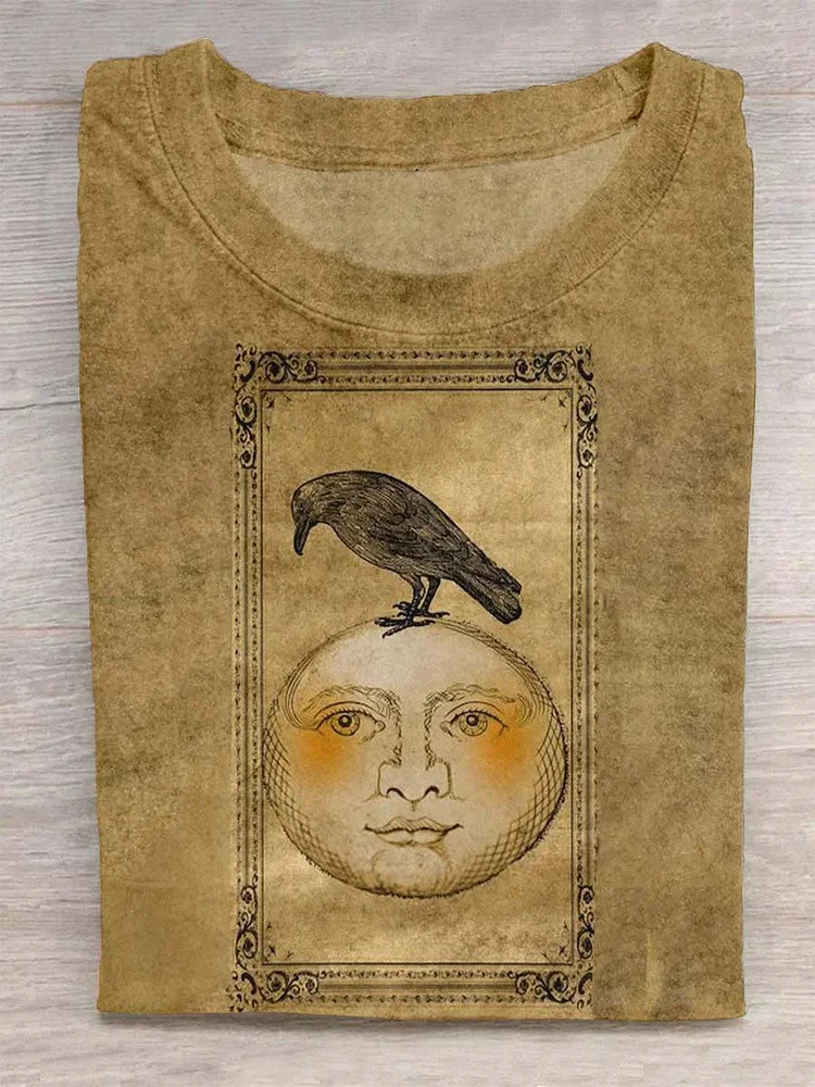 Crow Moon Art Print T-shirt