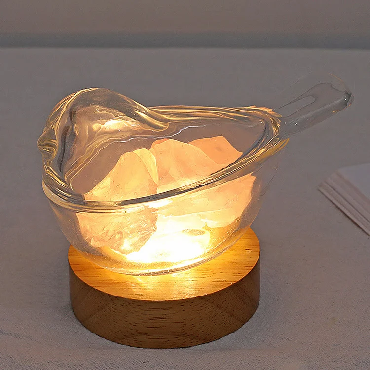 Olivenorma Natural Stone Irregular Cup Crystal Aromatherapy Lamp-Rose Quartz