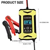 ABS Smart Battery Trickle Charger 12V 6A Automatic Smart Car Battery Charger with LCD Display Temperature Monitoring for Truck Motorcycle Boat SUV ATV and More