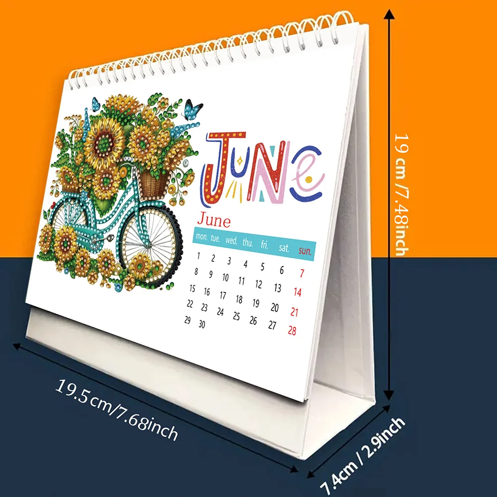 5D/DIY Diamond Painting Calendar Kit Partial Drill Diamond Art Paper Calendar